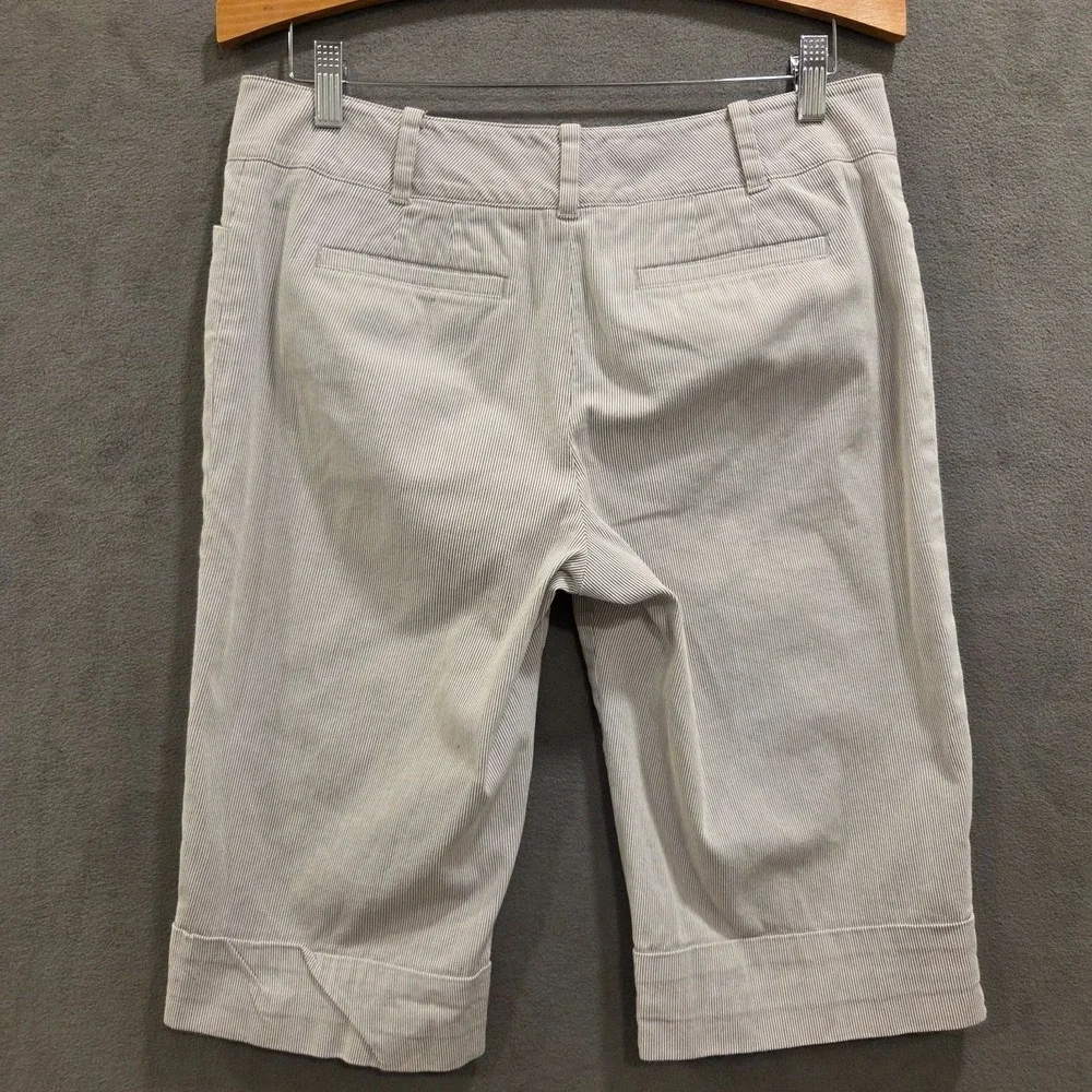 ANN TAYLOR Signature Capris‎ Cropped Pants Women's Size 8 Striped Casual Office